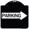 Signmission Parking With Right Arrow Heavy-Gauge Aluminum Architectural Sign, 18" x 18", BW-1818-24371 A-DES-BW-1818-24371 - alternate 1
